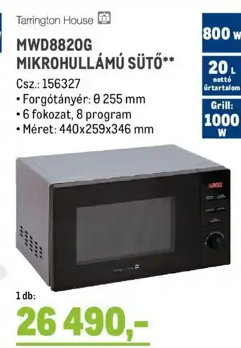 MWD8820G MIKROHULLÁMÚ SÜTŐ 1 db