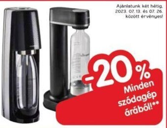 Minden szódagép árából!