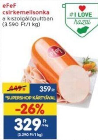 Interspar eFeF csirkemellsonka 10 dkg ajánlat