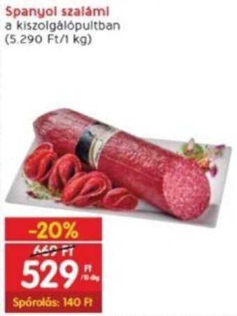 Interspar Spanyol szalámi 10 dkg ajánlat