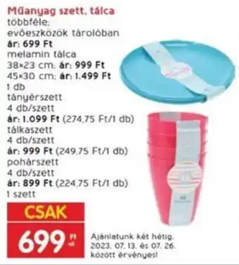 Interspar Műanyag szett, tálca 1 - 4 db ajánlat