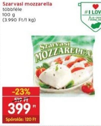 Interspar Szarvasi mozzarella 100 g ajánlat