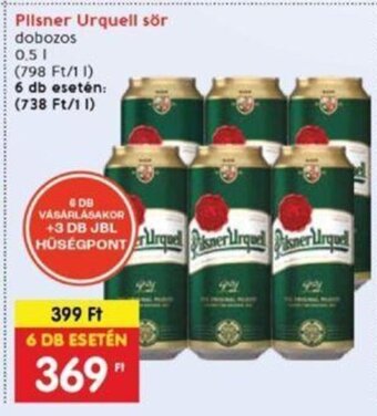 Interspar Pilsner Urquell sör 0,5 l ajánlat