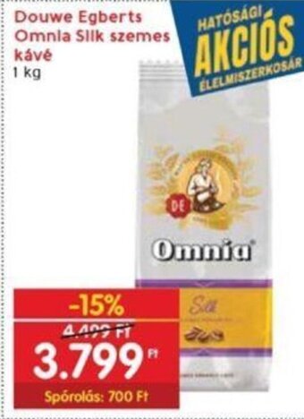 Interspar Douwe Egberts Omnia Silk szemes kávé 1 kg ajánlat