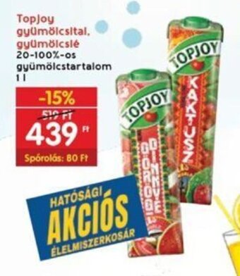Interspar Topjoy gyümölcsital. gyümölcslé 1 l ajánlat