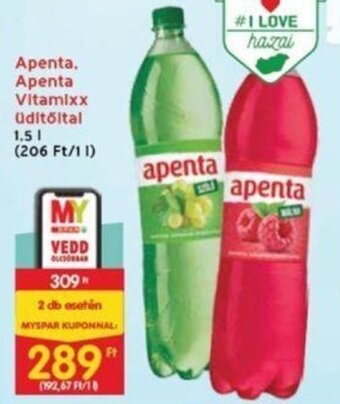 Interspar Apenta. Apenta Vitamixx Üdítőital 1,5 l ajánlat