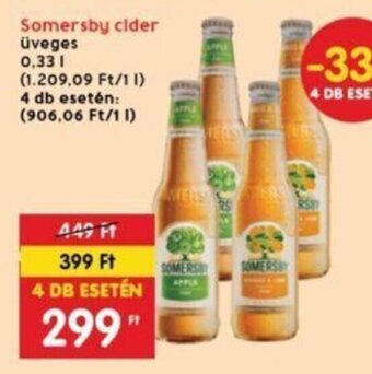 Interspar Somersby cider 0,33 l ajánlat