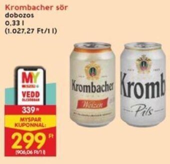 Interspar Krombacher sör 0,33 l ajánlat