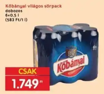Interspar Köbányal világos sörpack 6 x 0,5 I ajánlat