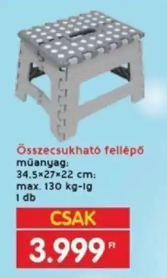 Összecsukható fellépő 1 db