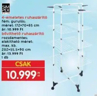 4-emeletes ruhaszárító stb. 1 db