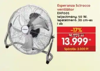 Interspar Esperanza Scirocco ventilátor 1 db ajánlat
