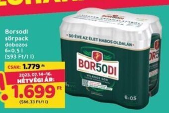 Interspar Borsodi sörpack 6 x 0,5 l ajánlat