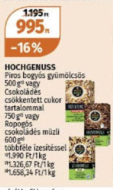 Müller HOCHGENUSS 500 - 750 g ajánlat