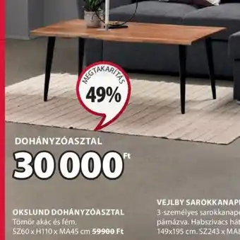 JYSK OKSLUND DOHÁNYZÓASZTAL 1 db ajánlat