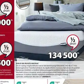 JYSK DREAMZONE GOLD 595 RUGÓS MATRAC 1 db ajánlat