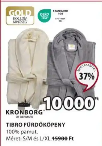 JYSK KRONBORG TIBRO FÜRDŐKÖPENY 1 db ajánlat