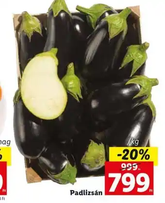Lidl Padlizsán ajánlat