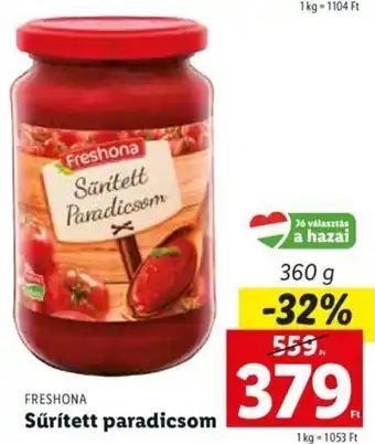 Lidl FRESHONA Sűrített paradicsom 360 g ajánlat