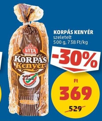 PENNY KORPÁS KENYÉR 500 g ajánlat