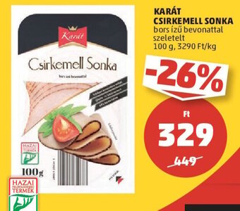 PENNY KARÁT CSIRKEMELL SONKA 100 g ajánlat