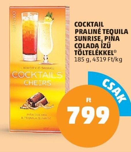 PENNY COCKTAIL PRALINÉ TEQUILA SUNRISE stb.185 g ajánlat
