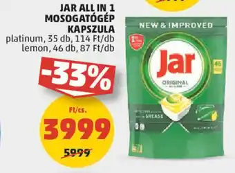 PENNY JAR ALL IN 1 MOSOGATÓGÉP KAPSZULA 35 / 46 db ajánlat