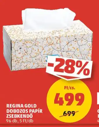 PENNY REGINA GOLD DOBOZOS PAPÍR ZSEBKENDŐ 96 db ajánlat