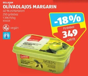 ALDI BELLASAN OLÍVAOLAJOS MARGARIN 250 g ajánlat