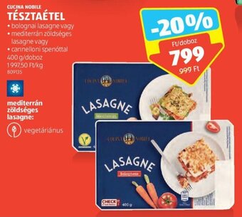 ALDI CUCINA NOBILE TÉSZTAÉTEL 400 g ajánlat