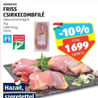 ALDI HÚSMESTER FRISS CSIRKECOMBFILÉ 1 kg ajánlat