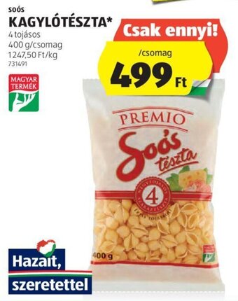 SOÓS KAGYLÓTÉSZTA 400 g