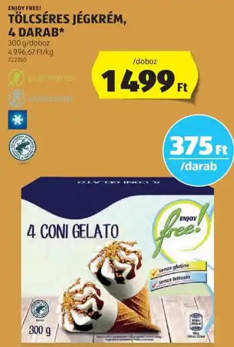 ALDI ENJOY FREE! TÖLCSÉRES JÉGKRÉM 300 g ajánlat
