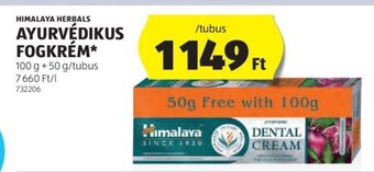 ALDI HIMALAYA HERBALS AYURVÉDIKUS FOGKRÉM 100 g + 50 g ajánlat