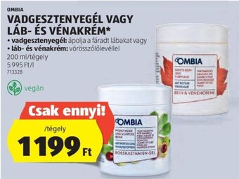 ALDI OMBIA VADGESZTENYEGÉL stb. 200 ml ajánlat