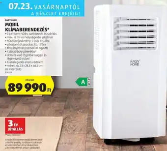 ALDI EASYHOME, MOBIL KLÍMABERENDEZÉS ajánlat