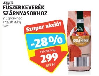 ALDI LE GUSTO FŰSZERKEVERÉK SZÁRNYASOKHOZ, 210g/csomag ajánlat