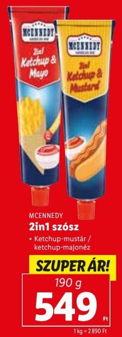 Lidl MCENNEDY 2in1 szósz 190 g ajánlat