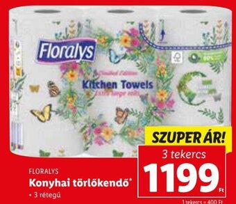 Lidl FLORALYS Konyhai törlőkendő 3 tekercs ajánlat