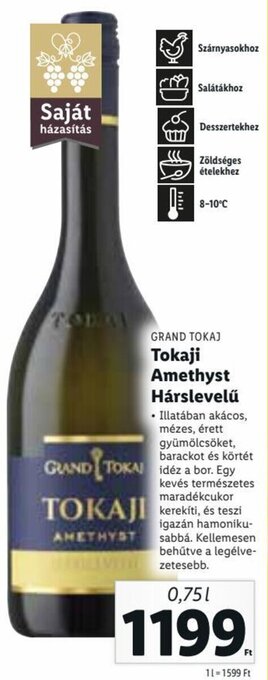 Lidl GRAND TOKAJ Tokaji Amethyst Hárslevelű 0,75 l ajánlat
