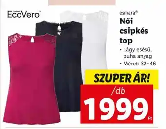 Lidl esmara Női csipkés top 1 db ajánlat