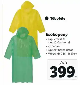 Esőköpeny 1 db