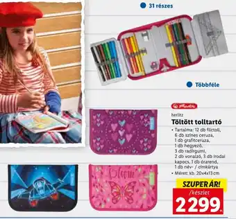 Lidl herlitz Töltött tolltartó 1 készlet ajánlat