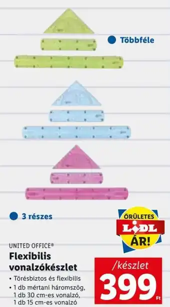 Lidl UNITED OFFICE Flexibilis vonalzókészlet ajánlat