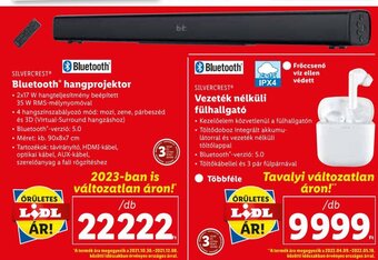Lidl SILVERCREST Bluetooth hangprojektor 1 db ajánlat