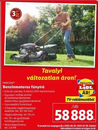 Lidl PARKSIDE Benzinmotoros fűnyíró 1 db ajánlat