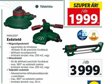 Lidl PARKSIDE Esőztető 1 db ajánlat