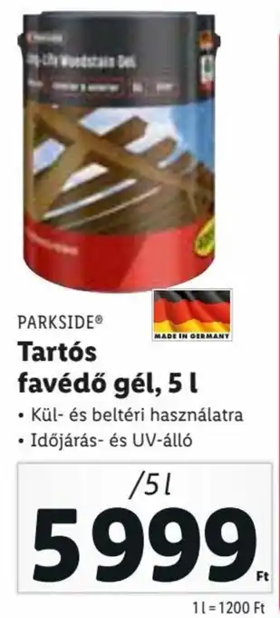 Lidl PARKSIDE Tartós favédő gél 5 l ajánlat