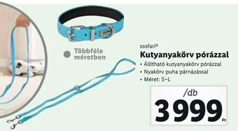 Lidl zoofari Kutyanyakörv pórázzal 1 db ajánlat