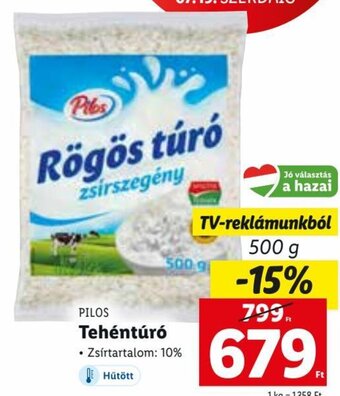 Lidl PILOS Tehéntúró 500 g ajánlat